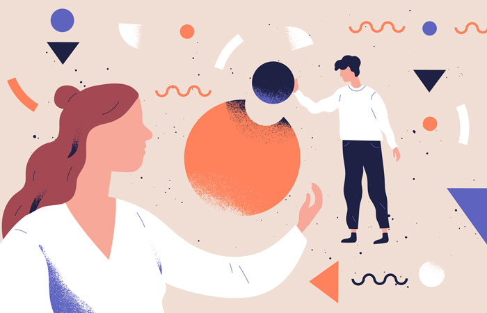 two people working together on complex tasks